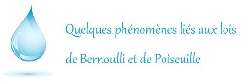 Quelques phénomènes liés aux lois de Bernoulli et de Poiseuille